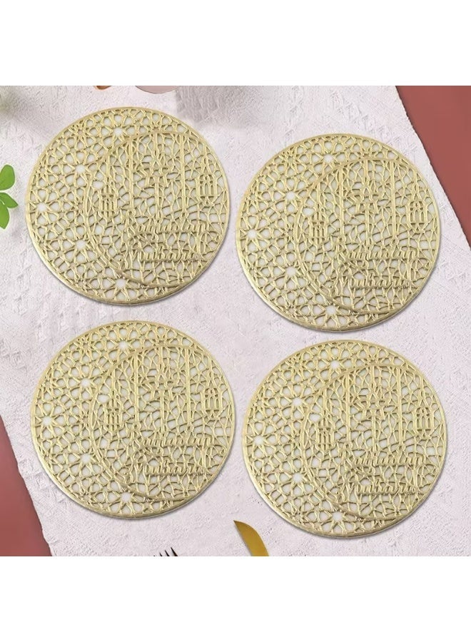 Kandid Ramadan Golden Foil Moon & Star Hollow Coasters (6pcs) - Image 3